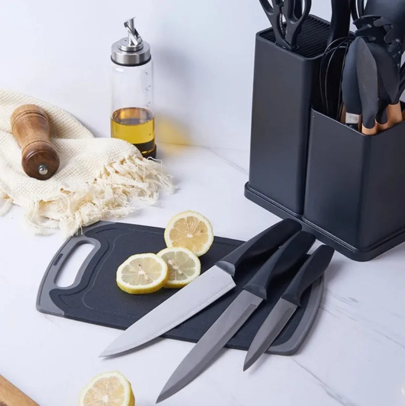 Kit Completo Jogo Utensílios de Cozinha Luxo 19