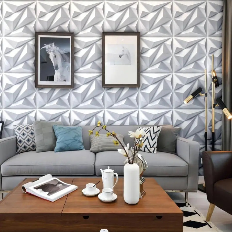 20 Peças de Painéis de Parede 3D Texturizados para Decoração