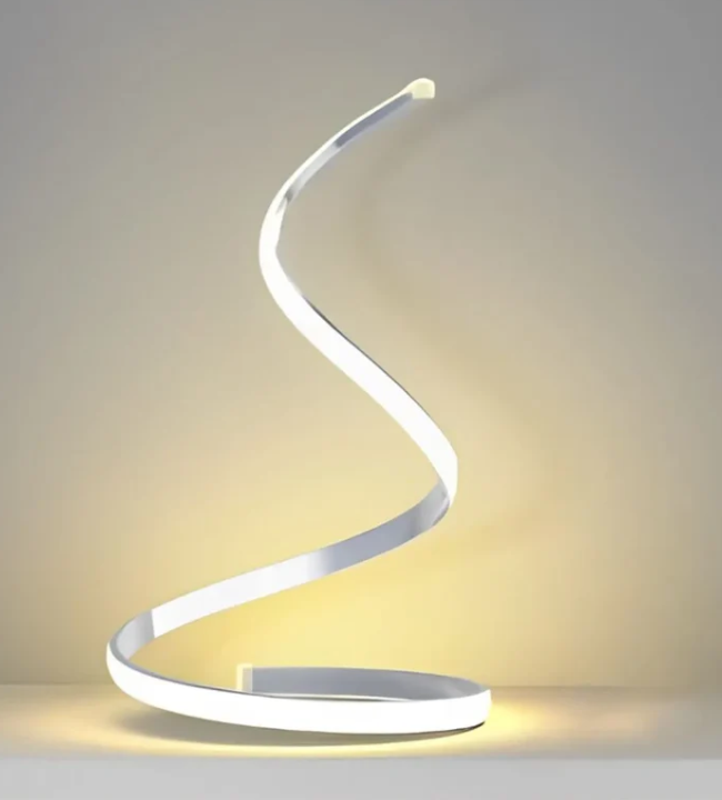 Luminária de Mesa LED para Quarto/Sala Espiral - Decoração